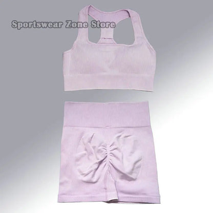 Yoga Suit High Waist Leggings Running Training Tights Sports Outfits Long Sleeve Crop Top Bra Seamless Fitenss Set Fitness Wear