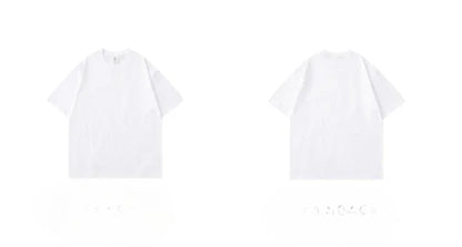 300g Cotton T Shirts Men Short Sleeved Heavyweight  Summer Round Neck Loose Breathable Shirt for Men Women Basic Tee.