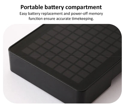 13 Zoll Pixel Digital Wanduhr Timer Positiv/Countdown/Stoppuhr Tischuhr mit Fernbedienung 12/24 Stunden LED Elektronische Uhren