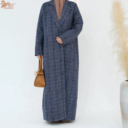 Ramadan Eid Winter Open Abaya Dubai Muslim Modest Coat Kimono African Dresses For Women Kebaya Kaftan Islam Robe Femme Musulmane.