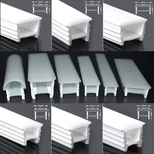 Flexible Embedded LED Neon Tube Silica Gel Covering Silicone Diffuse Channel DIY Outdoor Waterproof Strip Light WS2812B WS281.