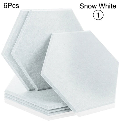Sound Absorbing Wall Panels Hexagon 6 Pcs Bedroom Acoustic Insulation Sound-absorbing Panels Decor Acoustic Absorption Panel