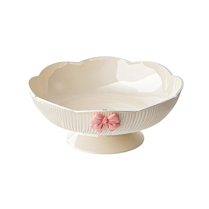 〔HM4〕1Pc Plastic Candy Fruit Plate for Home Coffee Table Candy Platter High-End Snack Placement Platter Ornaments.