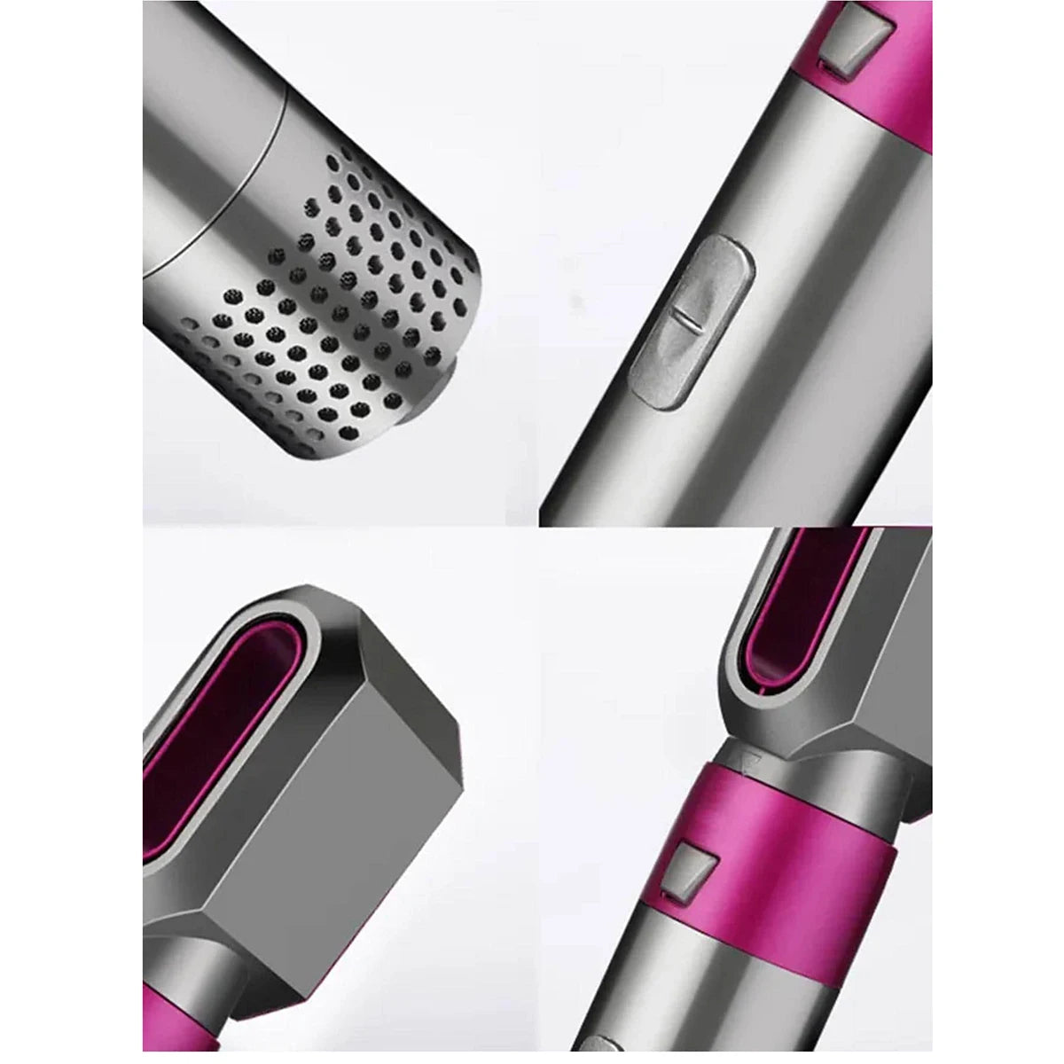 Hot Air Brush 5 in 1 Hair Dryer Brush Negative Ionic Detachable Hair Dryer  Styler Air Culer Wand Hair Straightener Brush Blow