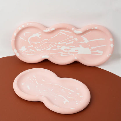 Concrete Triple Circular Tray Silicone Mold DIY Coaster Craft Making Plaster Resin Jewelry Storage Plate Casting Molds Home Deco.