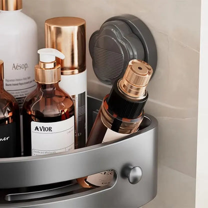Waschraum-Saugnapf ohne Stanzen, dreieckiges Lagerregal, Badezimmer, Toilette, Ecke, Handtuch, Duschgel, Lagerregal