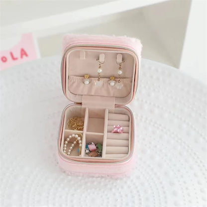 Cute My Melody Sweet Piano Cosmetic Bag Lovely Pink Drawstring Bag Kawaii Jewel Case Japanese Style Plush Bag Gifts Girl.