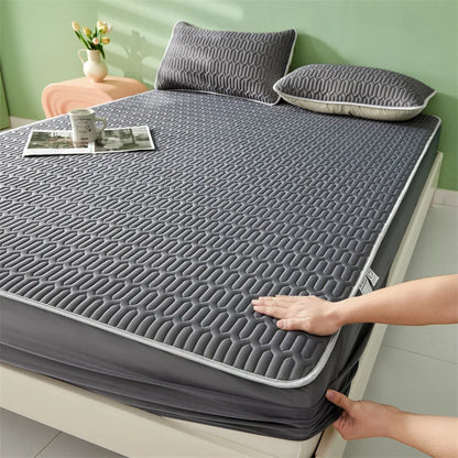 Cartoon Cute Pattern Cooling Fitted Sheet Single Natural latex fabric Soft cushion for Bedding Slow rebound Non-Slip Mattress