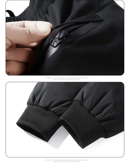 Luxury Winter Thick Warm Windproof Waterproof White Duck Down Pants Men New Down Pants Outward Wearing Cold Proof Sports Pants