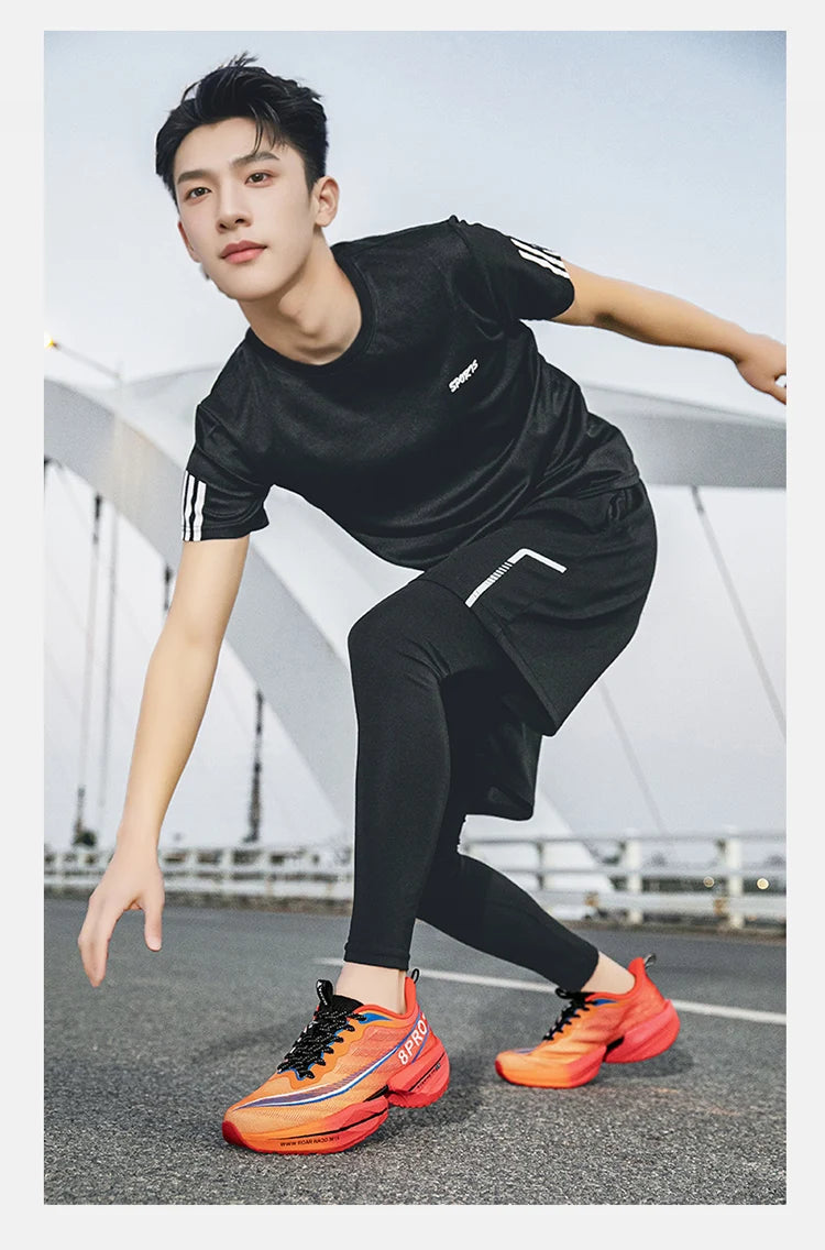 Marathon Air Cushion Herren Sport Laufschuhe Atmungsaktive leichte Damen Bequeme sportliche rutschfeste Carbon Plate Sneakers