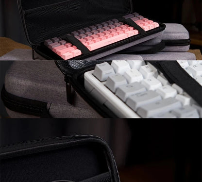 Dustproof Water-Resistant Mechanical Keyboard Case Storage Bag - EVA Hard Shell Fits 61/68/75%/TKL/98%/Full-Size Keyboards.