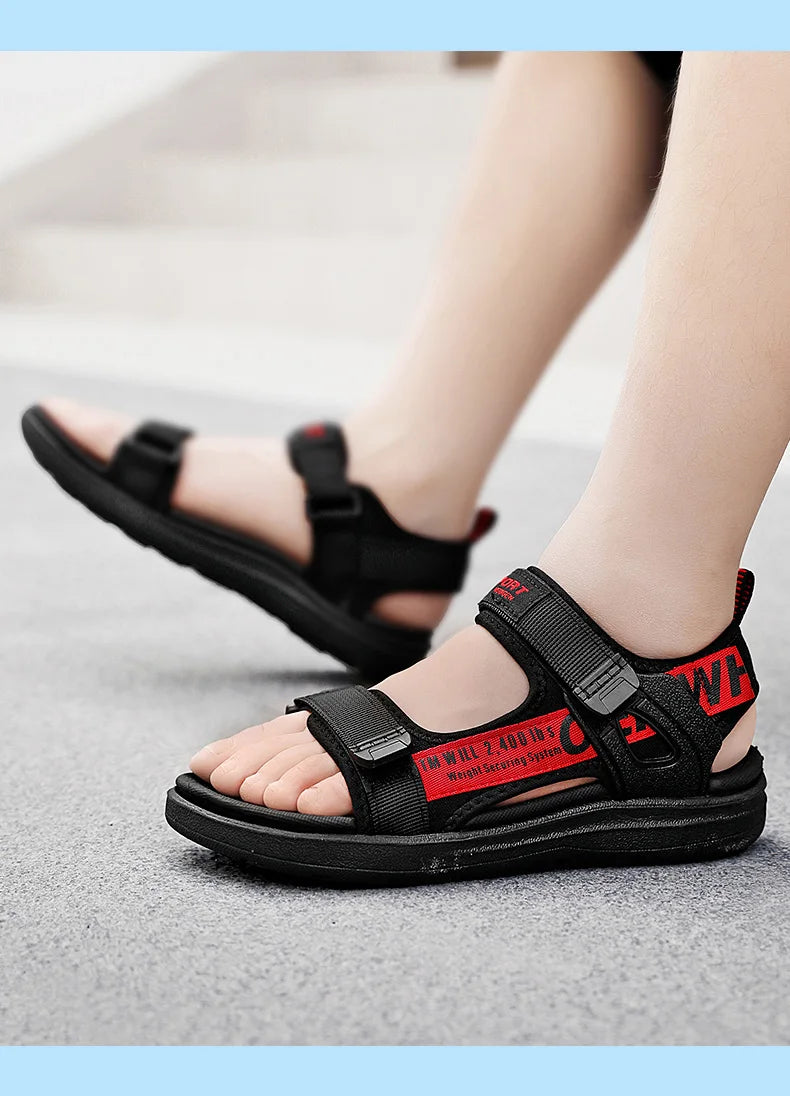 Kids' Summer Breathable Sport Sandals for Boys Casual Beach Shoe Comfortable Soft Sole Children's Fashion Non-slip Sandalias