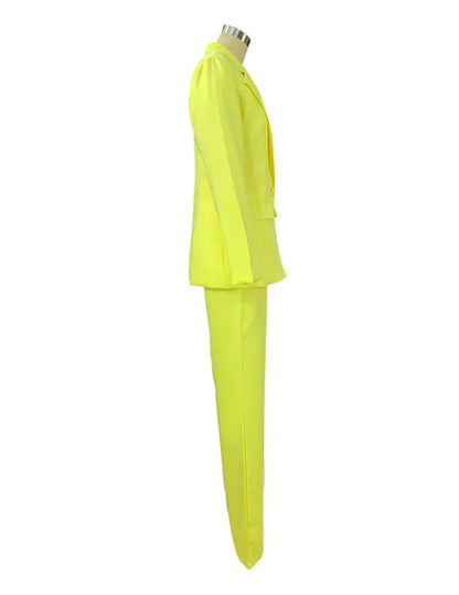 2025 ZL1396 Autumn New Cross-Border Women's Fashion Elegant Long Sleeves Suit Straight-Leg Trousers Suit Already In Stock