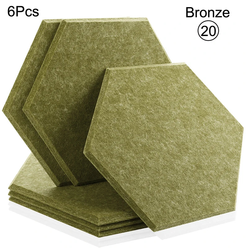 Sound Absorbing Wall Panels Hexagon 6 Pcs Bedroom Acoustic Insulation Sound-absorbing Panels Decor Acoustic Absorption Panel