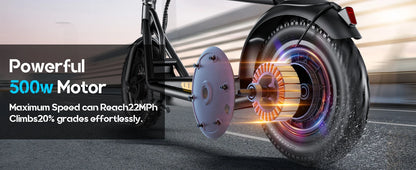 EMOKO A19 City E-Scooter 500W 36V15AH Battery 12 Inch Tires EScooter Adult City Commuter Electric Scooter.