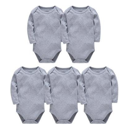Kavkas 3 Stück 5 Stück 7-teiliger Baby-Body für Jungen, 0–24 Monate, 100 % Baumwolle, volle Ärmel, Herbst-Kleidung für Neugeborene.
