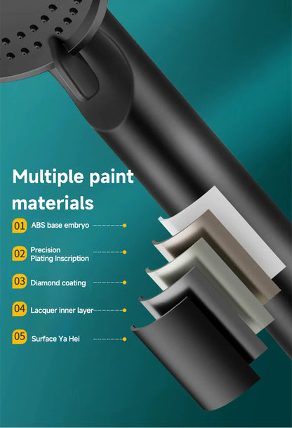 5 Modes Pressure Boost Shower Head Multifunction Adjustable Large Water Shower Nozzle Massage Bathroom Accessory