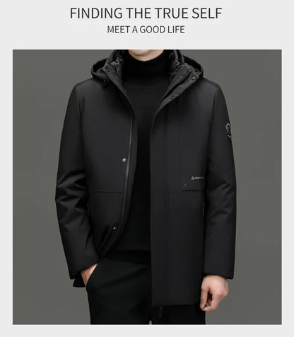 Top Grade Brand Casual Fashion Designer Warm Parka Coat Mens 2025 Newest Winter Jacket Quilted Windbreaker  Mens Clothes