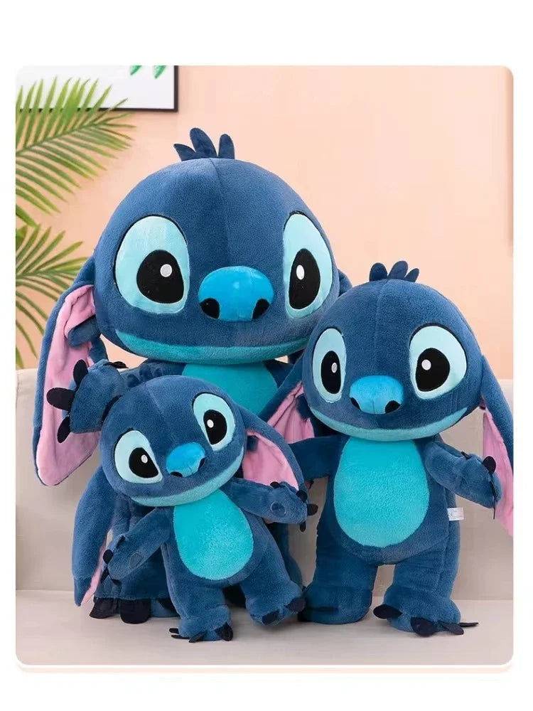 35-80CM Disney Lilo & Stitch Doll Cartoon Angel Plush Toy Cute Anime Soft Stuffed Kawaii Companion Children's Birthday Gift.