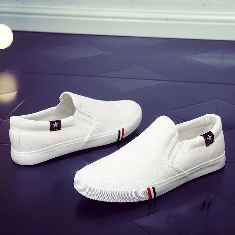 Men Casual Shoes Slip on Canvas Loafers Comfortable Walking Flats for Man Dude Non Slip Soft Moccasins Sneakers Summer.