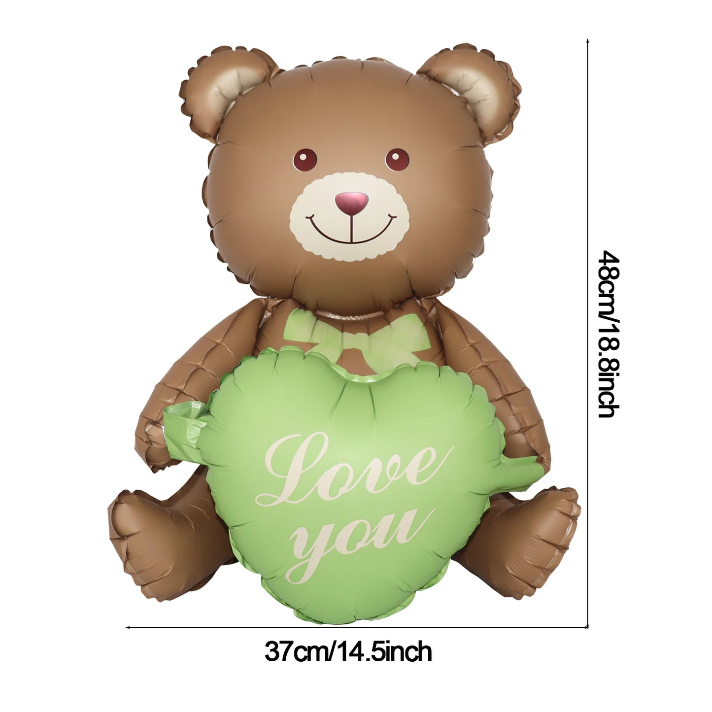 Matte 3D Herz Liebe dich Bär Aluminium Folie Ballon Hochzeit Dekoration Geschenke Schleife Stern Gänseblümchen Regenbogen Alles Gute zum Geburtstag Party Ballon.