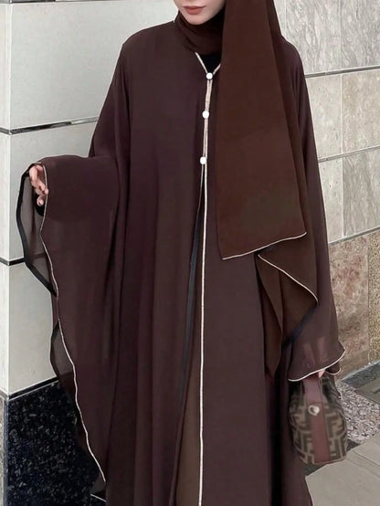 Middle-East Ethnic Clothing Full Sleeve Loose Abaya Muslim Women Abayas Casual Solid Kaftans Jilbabs Islamic Maxi Dresses.