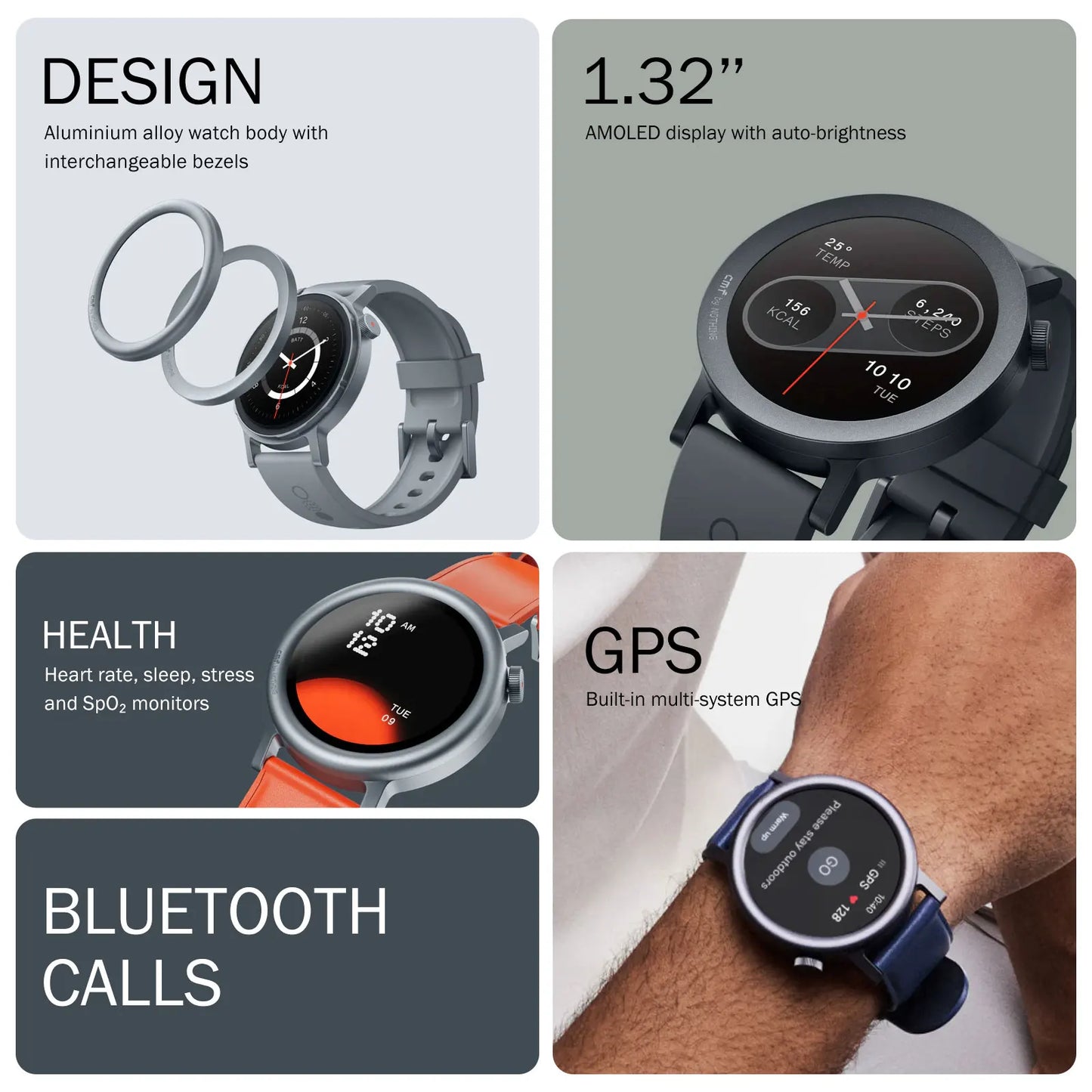 Global Version CMF by Nothing Watch Pro 2 1.32" AMOLED Display Bluetooth Calls with AI Noise Reduction CMF Watch Pro 2.