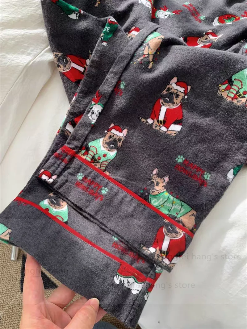 2025 Autumn Winter Homewear Women Pajamas Suit Christmas Party Cartoon Pjs Loungewear Lady Sleepweawr Cotton Nightwear Outfit.