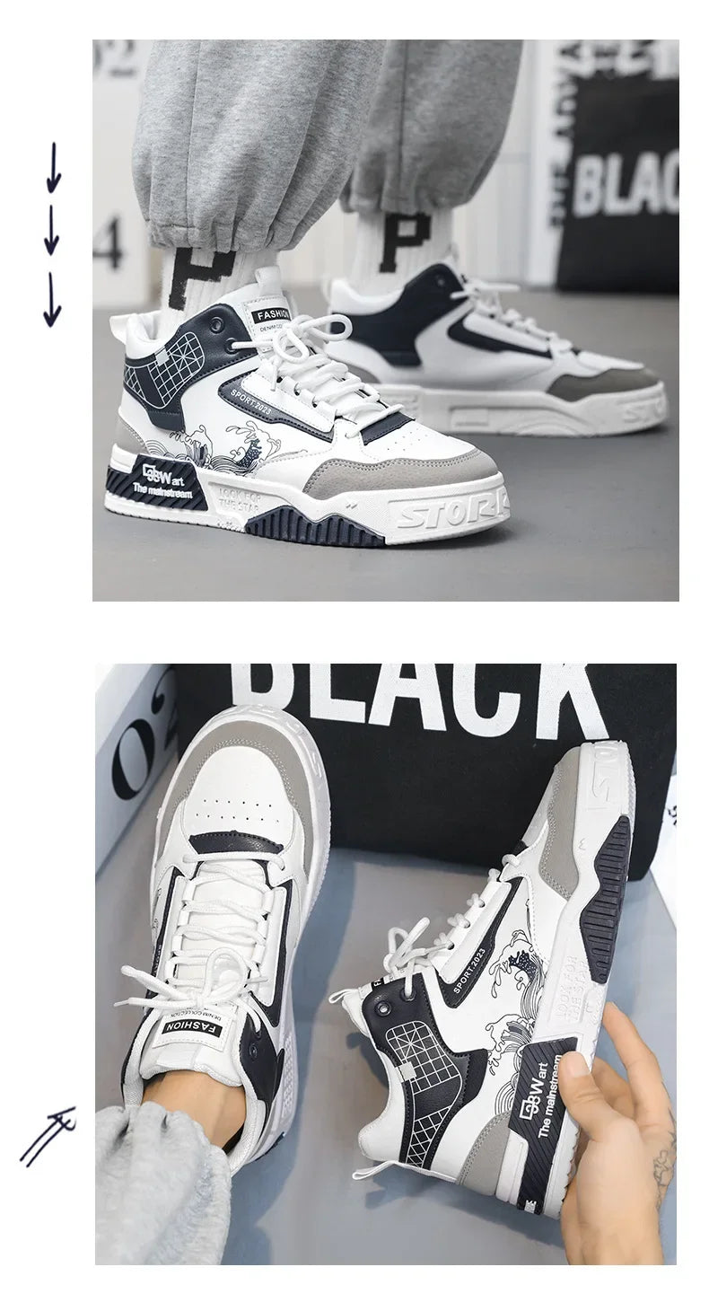 Men's shoes Outdoor Sports Motorcycle shoes New Mesh Breathable Trend Platform Shoes Personalized Non-slip Botas Para Hombre2025.