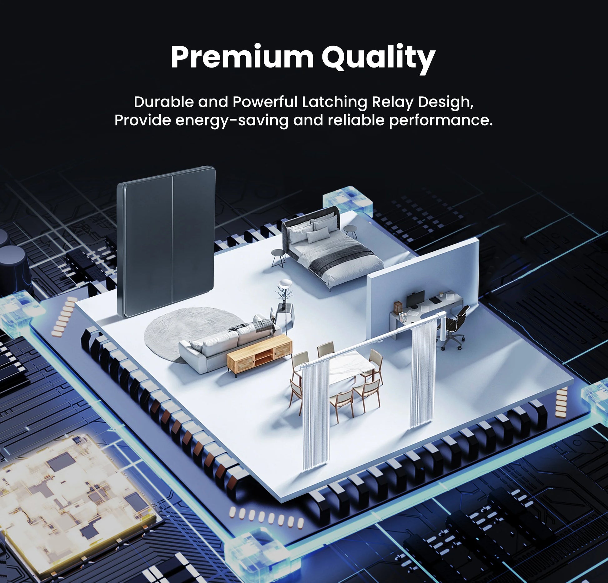 GIRIER Smart Lichtschalter WiFi Druckknopf Wandschalter Neutralleiter erforderlich 1/2/3/4 Gang Funktioniert mit Tuya Alexa Google Home.