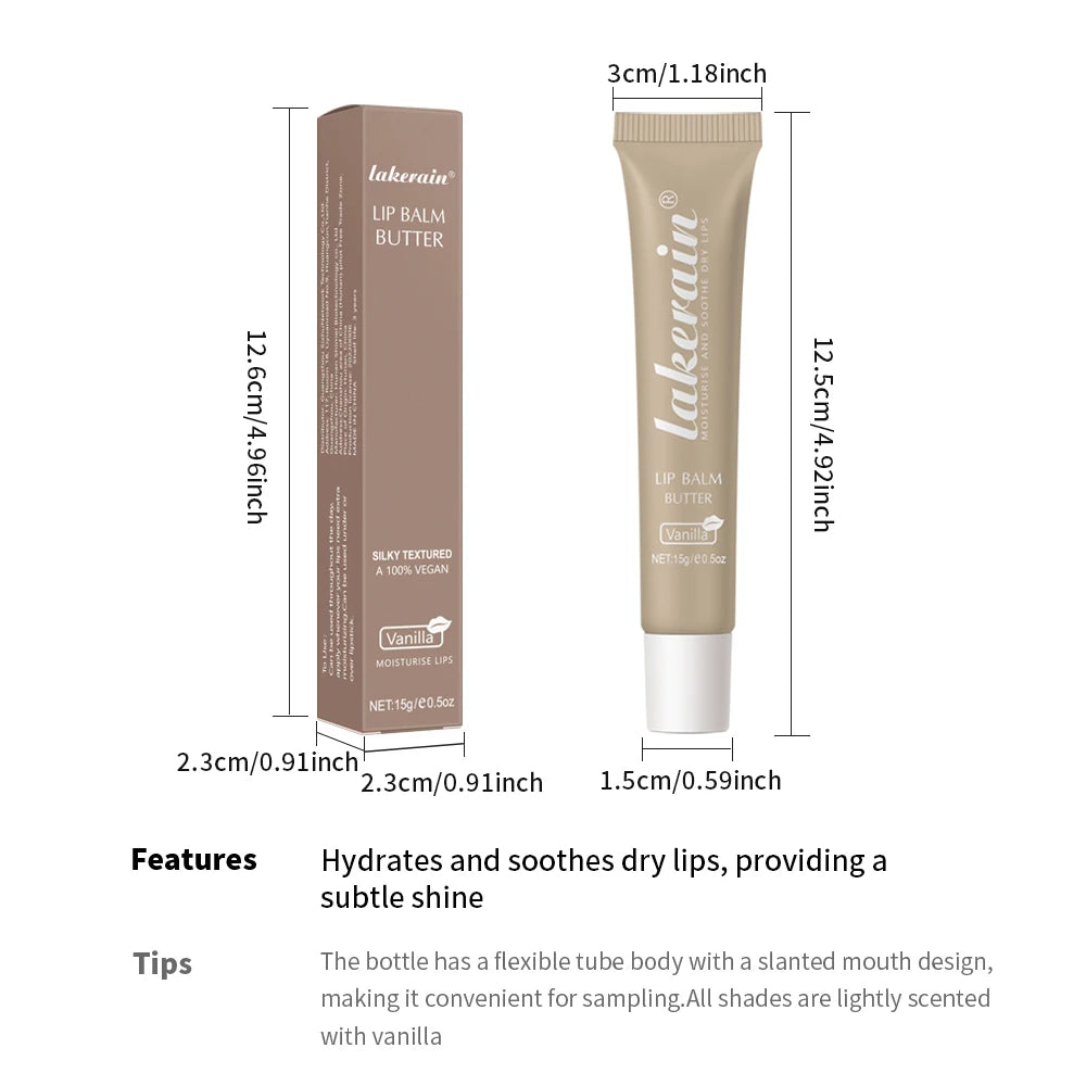 3pcs/Kit Butter Moisturizing Lip Gloss Oil Jelly Lipgloss Liquid Lipstick Lip Tint Brown Sugar Crystal Lip Balm.