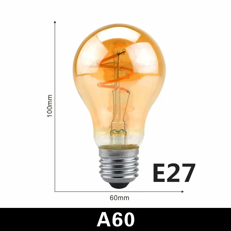 E14 E27 Spirale Licht G80 G95 G125 LED Glühlampe 220V 4W 2200K Retro Vintage Lampen dekorative Beleuchtung dimmbare Edison Lampe.