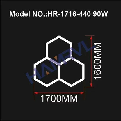 Hexagonal ceiling light BarberShop Car Garage LED Light 6500k LED tube for Gym Bar Hair Salon Library Workshop Auto Body Repair