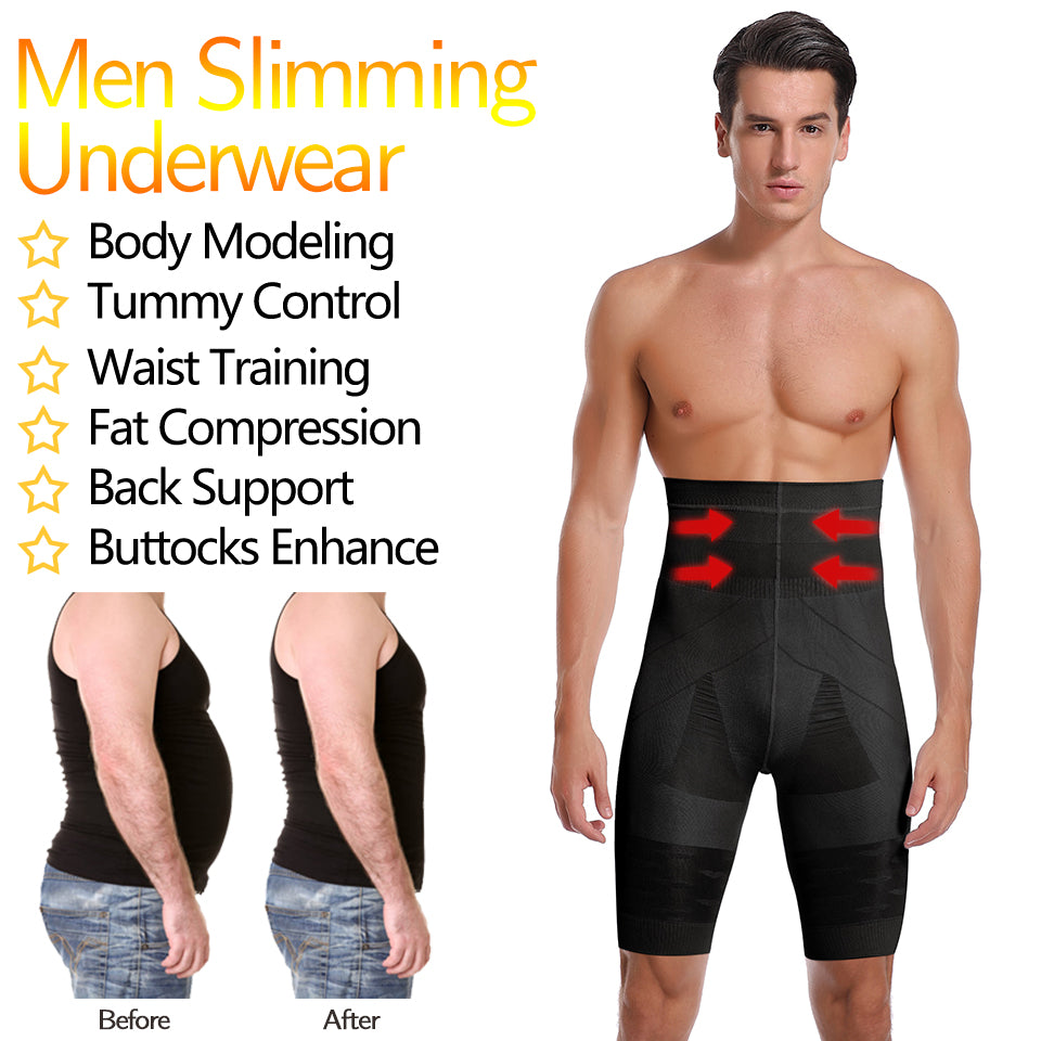 Männer Body Shaper Bauch-steuer Shorts Shapewear Bauch Gürtel Boxer Briefs Hohe Taille Abnehmen Unterwäsche Bein Kompression Höschen