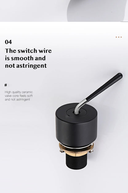 Luxuriöser Badezimmer-Wasserhahn aus gebürstetem Goldmessing im Deckendesign mit doppelter Steuerung von Hot & Cold-Waschtischarmaturen. Einfacher und anpassbarer Wasserhahn