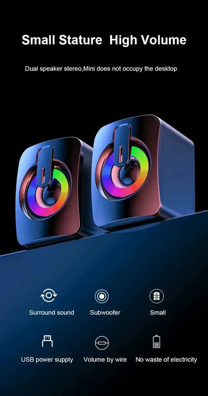 Oneplus Computer Speaker Stereo Sound With Microphone AUX Home Office Speaker for Macbook Desktop Notebook Computer Loudspeaker.