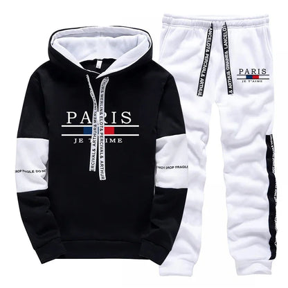 Hot Sale Men's Tracksuit Hooded Long Sleeves Casual Single Piece Sports Sweatshirts And Daily Sweatpants Comfort Outdoor Jogging.