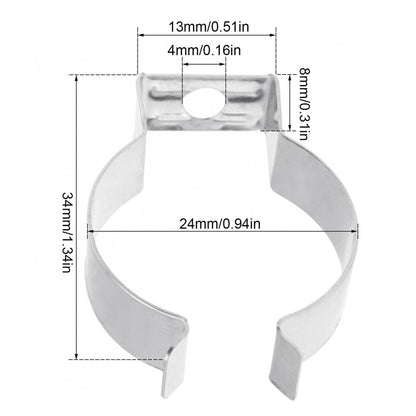 50pcs T8 U Clips Holder Bracket for LED Light Bulbs Fluorescent Tube Pipe Clamps Factory Fluorescent Lamps.