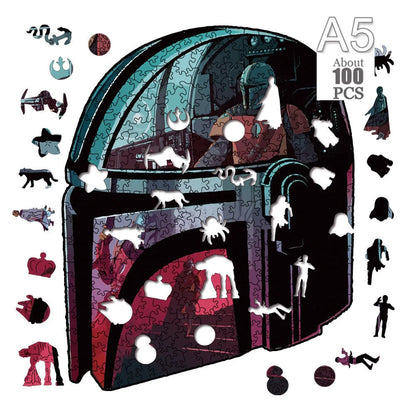 Movie Characters Wooden Puzzle Film Star Wood Jigsaws 2D Magic School Badge Character Jigsaw Toys for Kids