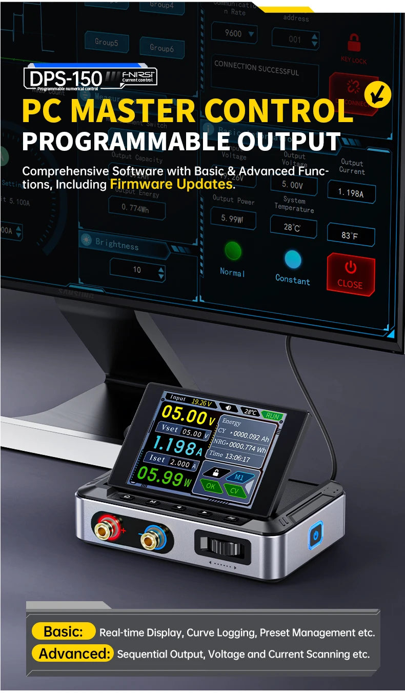 FNIRSI DPS-150 Laboratory DC Power Supply CNC Adjustable 30V 5A Digit Display Mini Portable Regulator Switching Power Supply