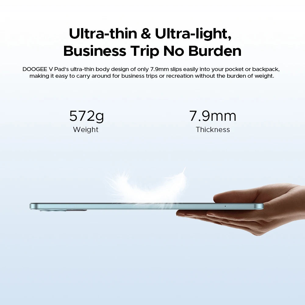DOOGEE V Pad 2 In 1 5G Tablet 12" Screen Dimensity 7050 Android 15 32GB RAM (8+24) 256GB ROM8800mAh Battery Ultra-thin Smart Pad.