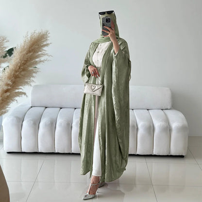 Mode Elegante Dubai Türkische Abaya Kleid Frauen Muslimische Frauen Muslimischen Kimino Kleid Abayas Vorne Offen Strickjacke.