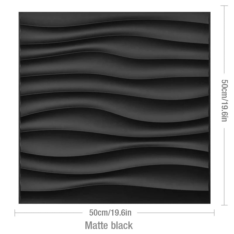 4pcs/ 50x50cm 3D Wall Panels Indoor Wall Decoration for Living Room Bedroom Hotel Office Mural Tile-Panel-Mold 3D Wall Sticker