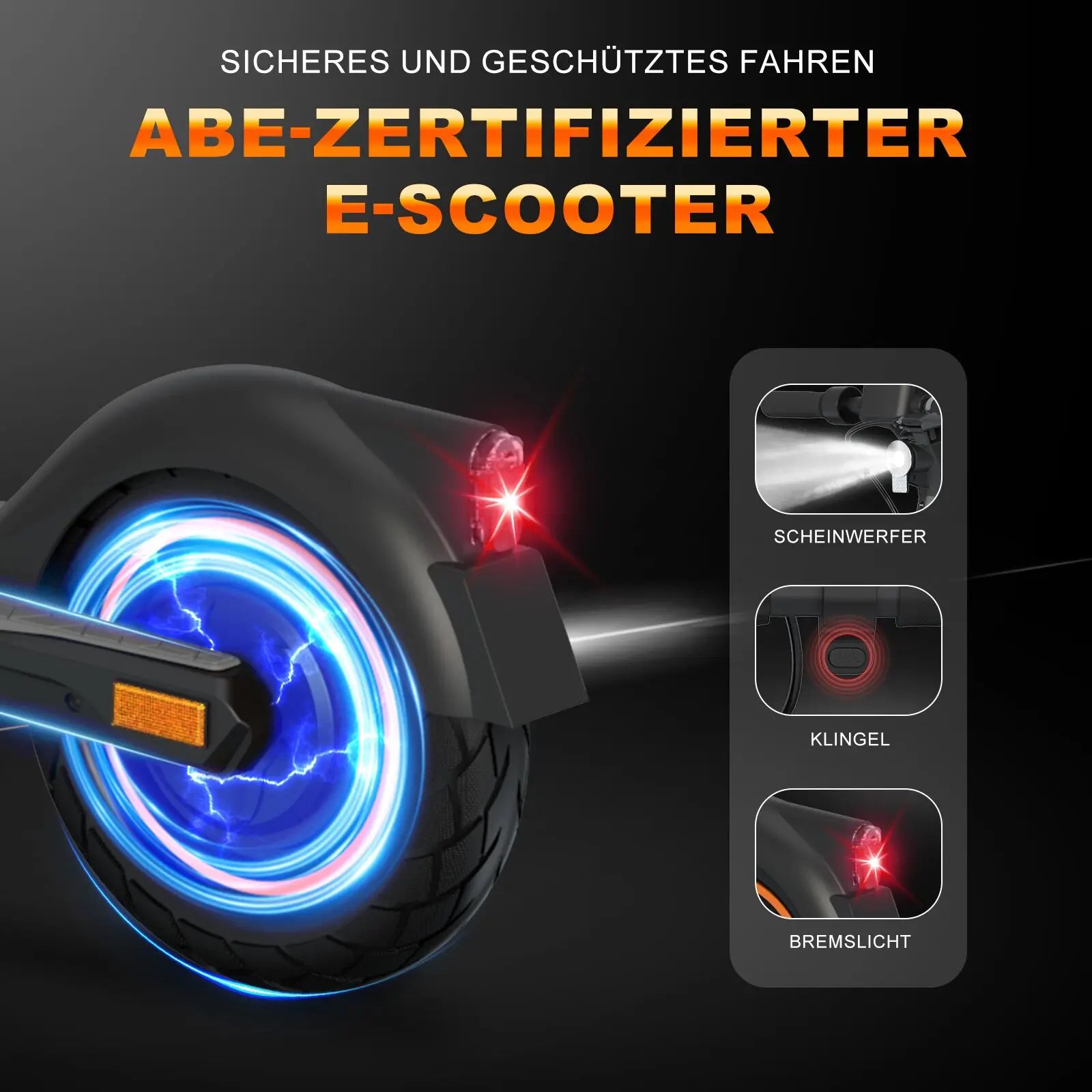 RCB 350W Foldable Electric Scooter for Adult ABE, Double Brake Waterproof Body E-Scooter, 10in Honeycomb Tires 120kg Capacity.