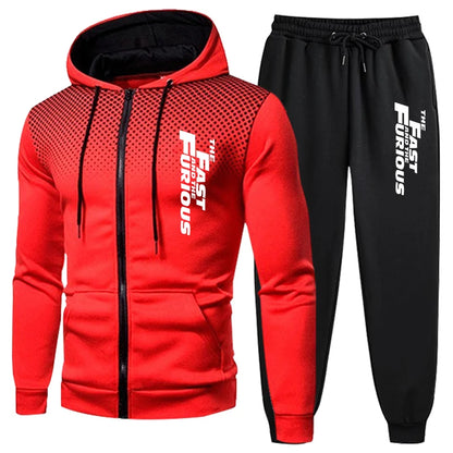 Men's Tracksuit Jogging Zip Up Hoodies Daily Quality Sweatshirts Men Long Sleeve Sports Coat Casual Sweatpants Fashion Hot Sales.
