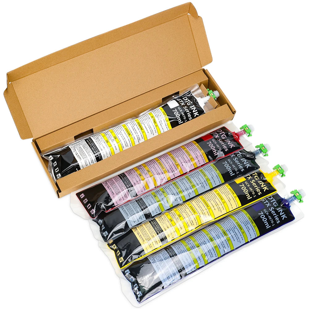 Winnerjet GTX ink bag 700ml High quality DTG Textile ink For Brother GTX-422 GTX-423 GTX-425 GTX-600 GTX PRO GTX Brother printer.