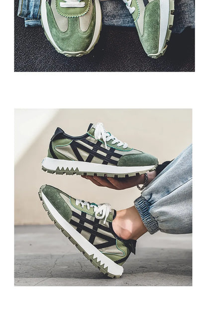 New men's trendy versatile casual sports shoes, men's thick-soled lightweight non-slip breathable trendy shoes кроссовки мужские