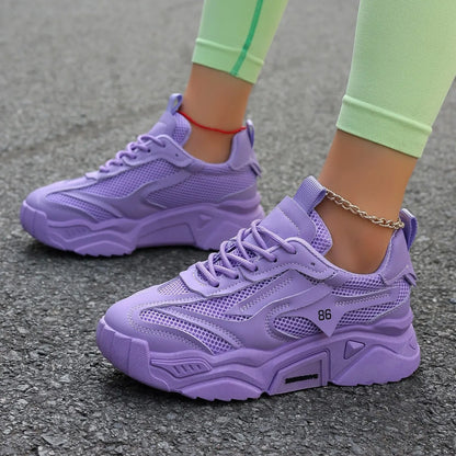 Women Sneakers New Fashion Mesh Breathable Tennis Girl Platform Shoes for Women Outdoor Comfortable Lightweight Sneakers Women.