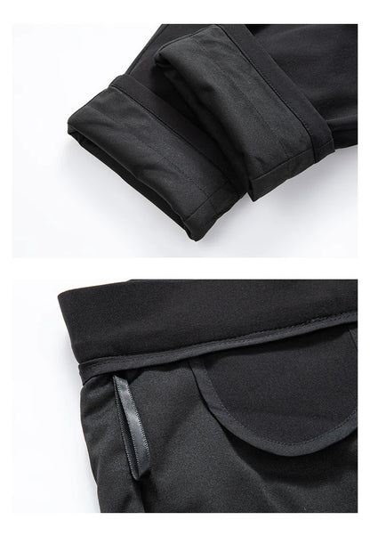 Men's Winter Formal Down Pants Goose Feather Warm Trousers Business Suit Pants for Man  calca termica masculina inverno PT-597