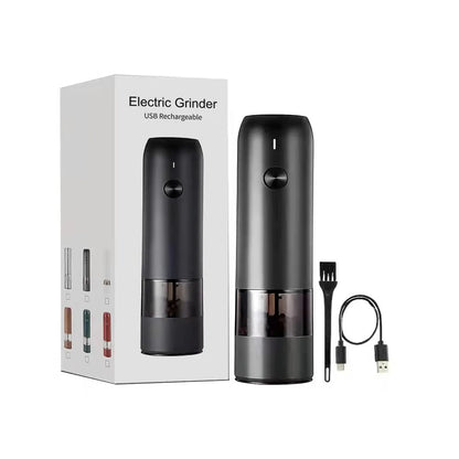 Electric Automatic Salt and Pepper Grinder Set Rechargeable With USB Gravity Spice Mill Adjustable Spices Grinder Kitchen Tools